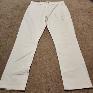 Gap high rise cigarette ankle length jeans white size 10 Button Fly Closure.
